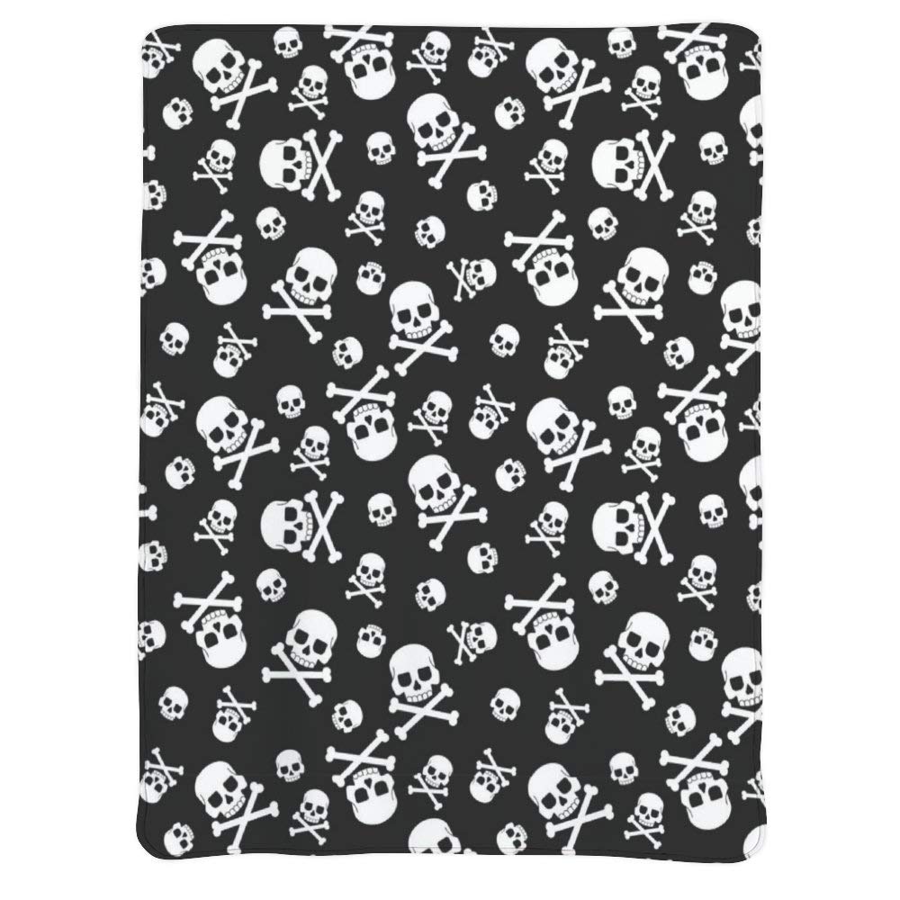 Skull and Crossbones Blankets & Throws Soft Microfiber Cozy Warm Throw Blanket for Couch Bedroom Living Room