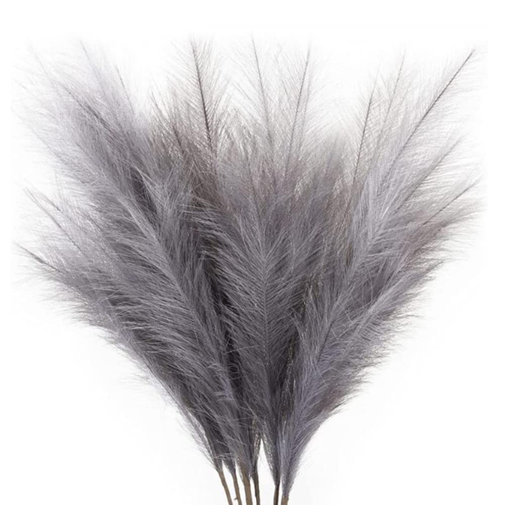 Herbe de pampa artificielle grise sans perte de plumes | Déco durable 45 cm
