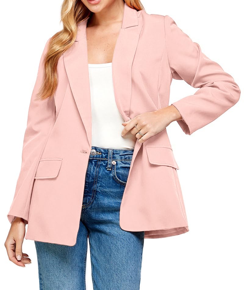 Available Long Sleeve 1 Button Blazer