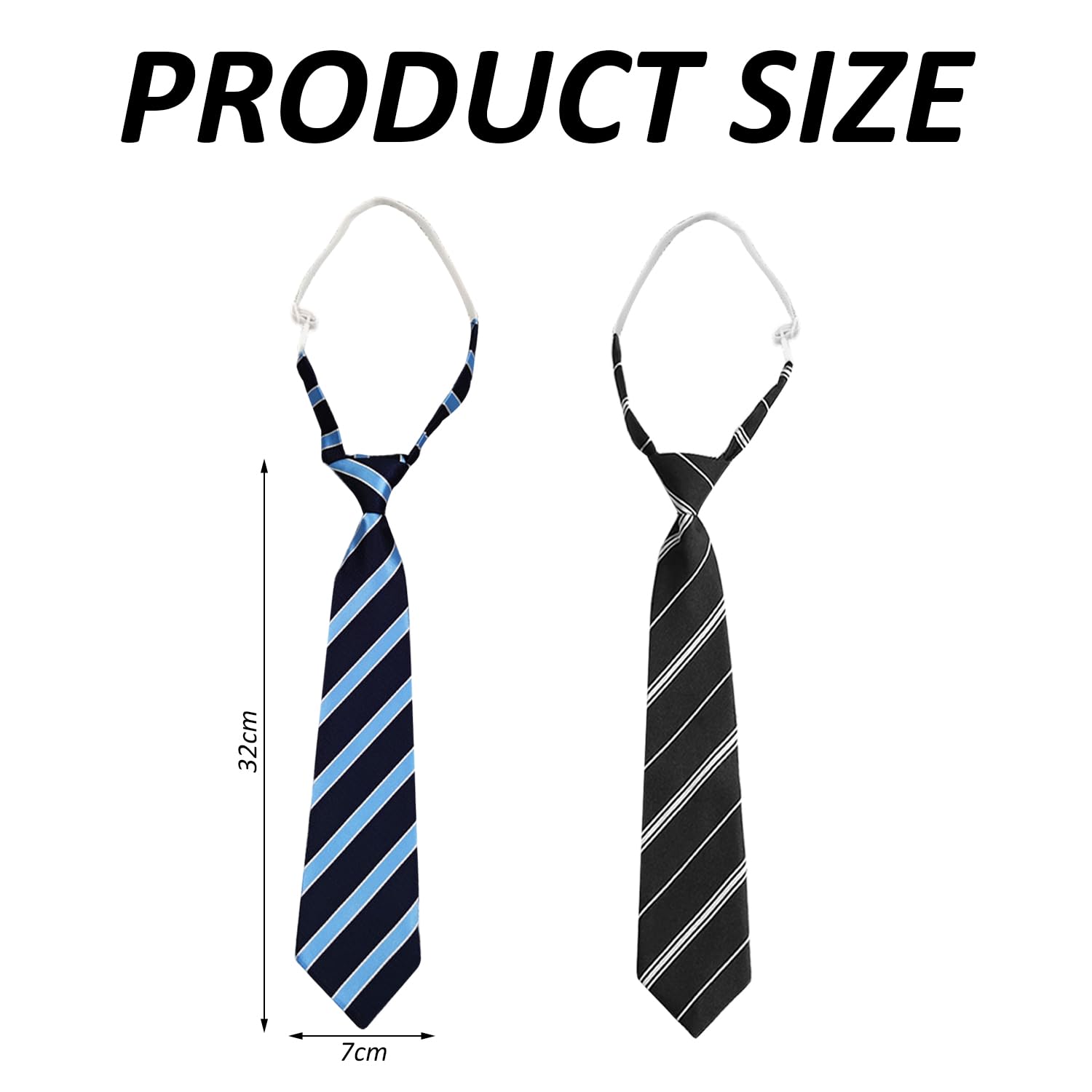 2 Piezas Corbata Rayada, Corbata Sin Nudo, Corbata Ajustable, Decoración De Ropa, Accesorios Para Ropa De Rendimiento Escénica.