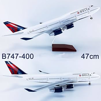 1/150 デルタ航空 飛行機模型 B747 LED Amazon.com: 18.5