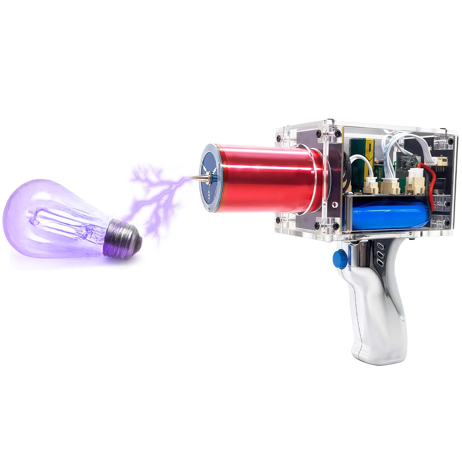 Photo 1 of ***MISSING ORIGINAL CHARGER CORD & INSTRUCTIONS*** Handheld Tesla Coil Gun, Portable Artificial Lightning Rechargeable Arc Plasma Mini Spark Gap Arc Generator Experiment Science Model