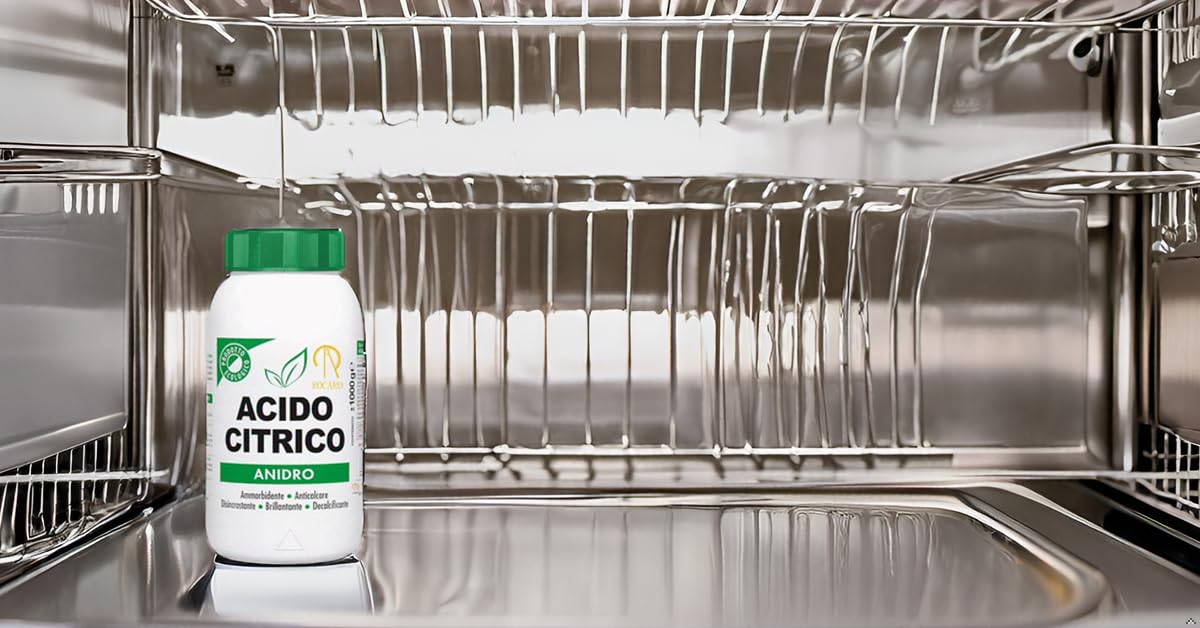 Rocard® Acido Citrico Anidro 1 Kg – Prodotto Naturale Multifunzione 100% Puro | Anticalcare, Disincrostante, Decalcificante, Brillantante per Casa, Cucina e Lavatrice