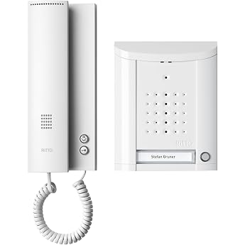 Ritto by Schneider Wired intercom systemWhite | Complete set for 1 family house, intercom with lighting and bell button, whit