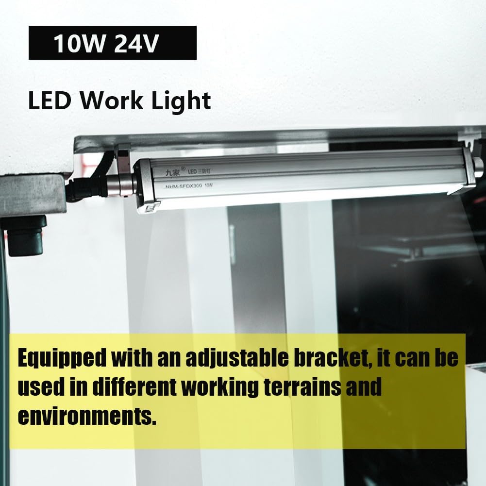 Przenośna lampa robocza z regulowaną podstawą, 10 W, wodoodporna lampa robocza, 120 lumenów na wat, lampa warsztatowa do stołów warsztatowych, maszyny do szycia, oświetlenie przemysłowe