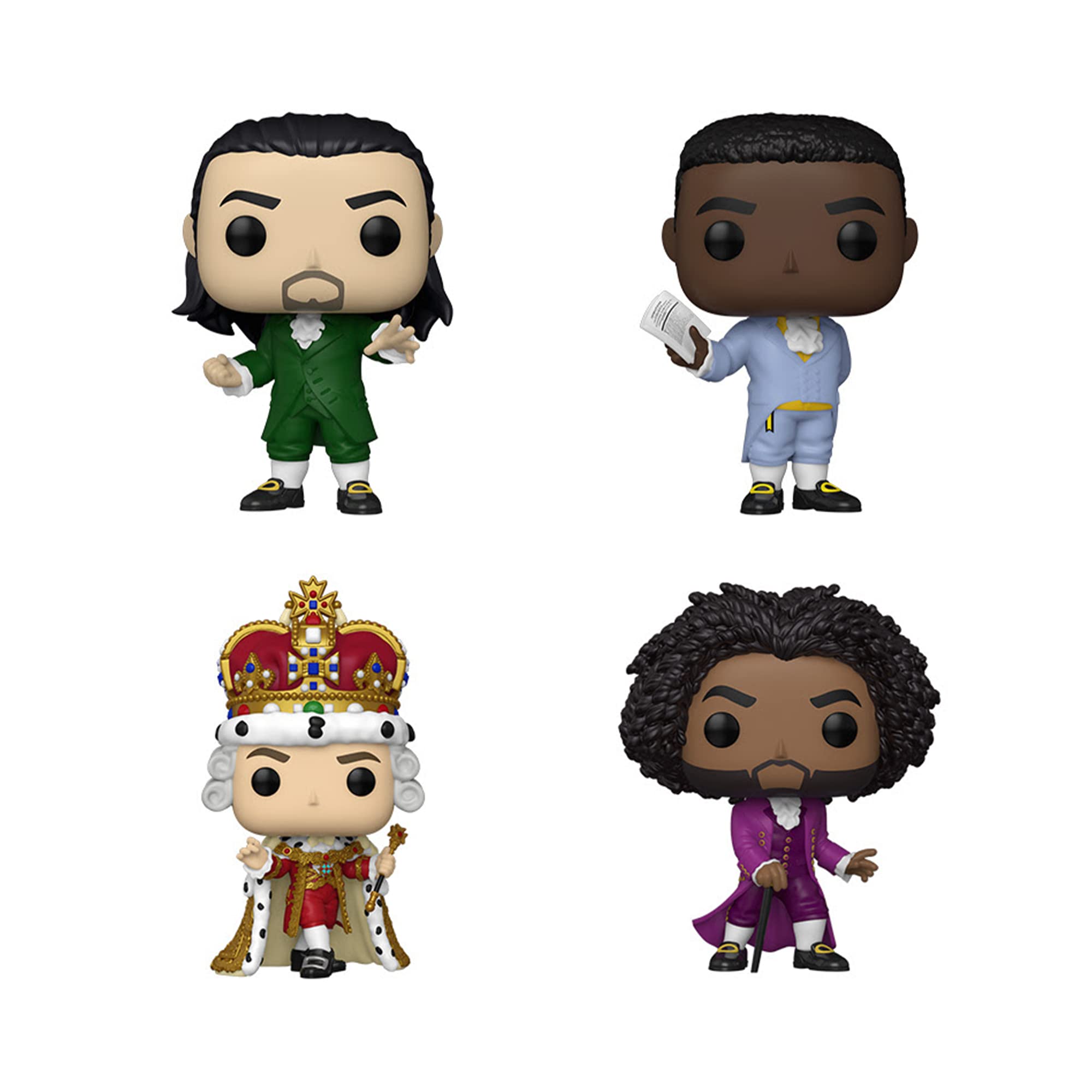 Funko Pop! Hamilton Set of 4 - Alexander Hamilton (Act 2), James Madison, King George and Thomas Jefferson