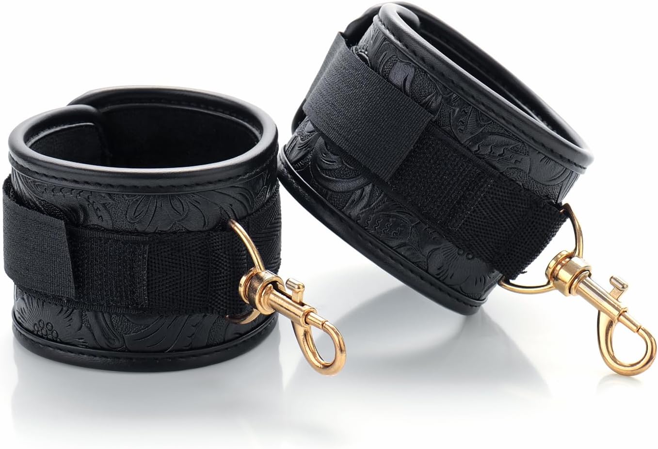 Portable Heavy Duty Stainless Steel Expandable Black Spreader Bar with 2pcs PU Black Embossed Adjustable Straps,Workout Bar for Home Gym Training Bar,Exercise Detachable Pilates Kit