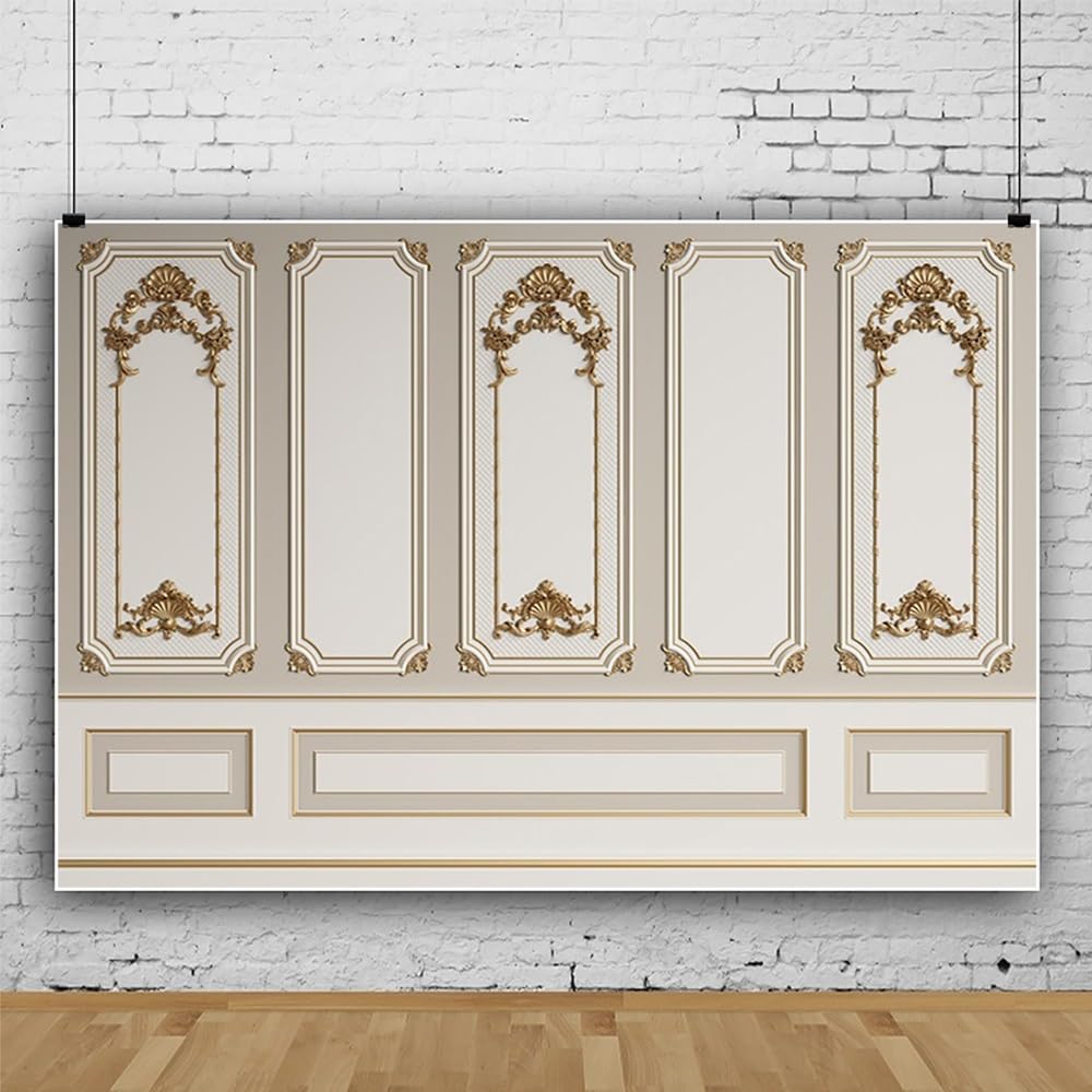 Leyiyi 12x10ft European Style Vintage Room Inside Backdrop European Frame Modern House Classic French Castle Cementery Wall Retro Style Photo Background Cowboy Kids Birthday Portrait Studio Props