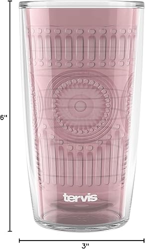 Miniatura 10 de Tervis Romantic - Vaso aislado en relieve de la colección Hobnail de 16 onzas, arena rosa