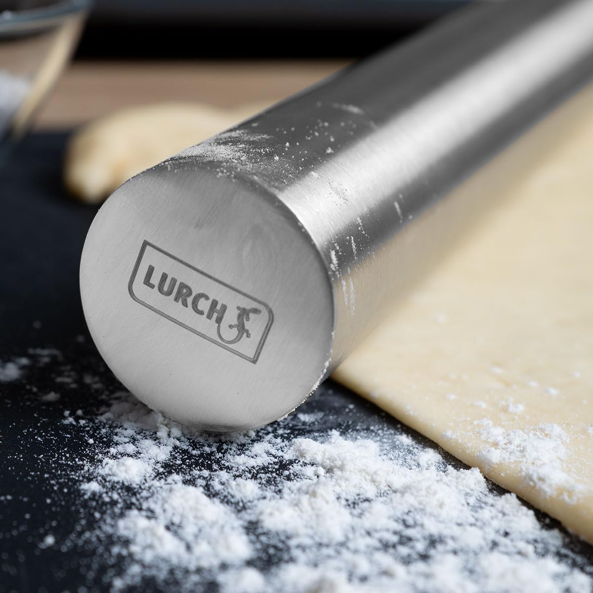 LURCH Wałek do ciasta "blacha do pieczenia" stal szlachetna 18/10 26 cm