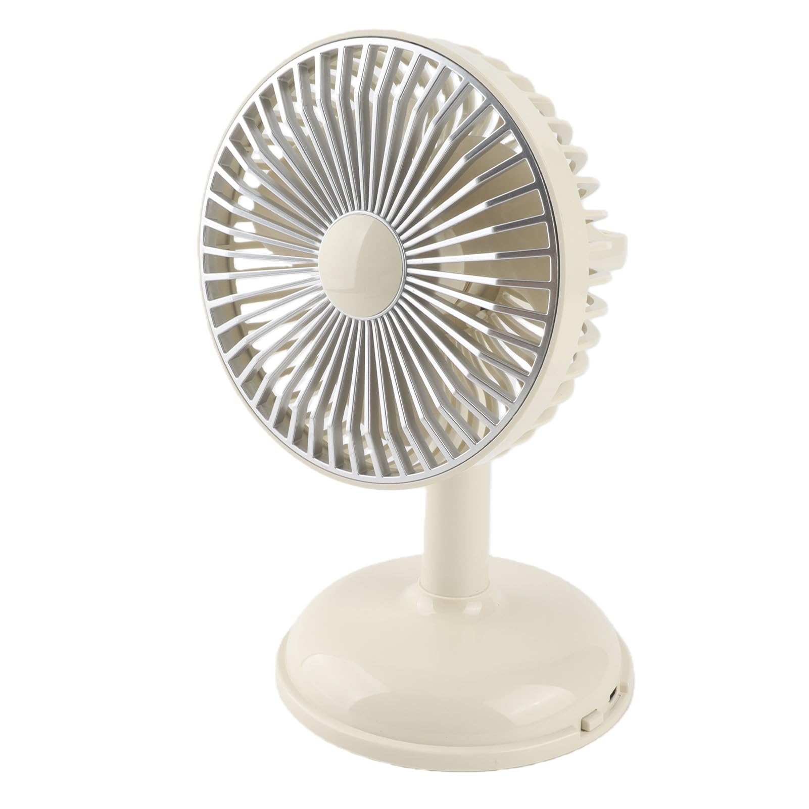 Keenso Portable Electric Fan in Vintage Style, Detachable, for Desk At Home, Office, Lightweight Fan Retro Style for Hot Summer Days (Light Yellow)