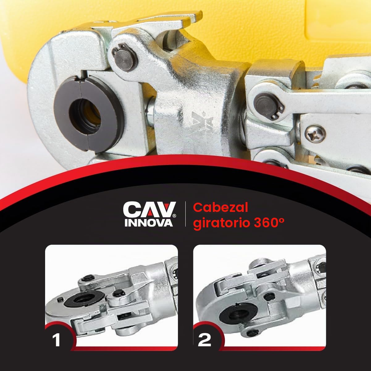 Prensadora de Tuberías Manual Profesional |16-32mm| 360° Prensa Multicapa, Herramienta de Alta Precisión, Cobre,Mango Extensible, para Tubo PPR-,PEX-,PB-,PE,Aluminio-Plástico