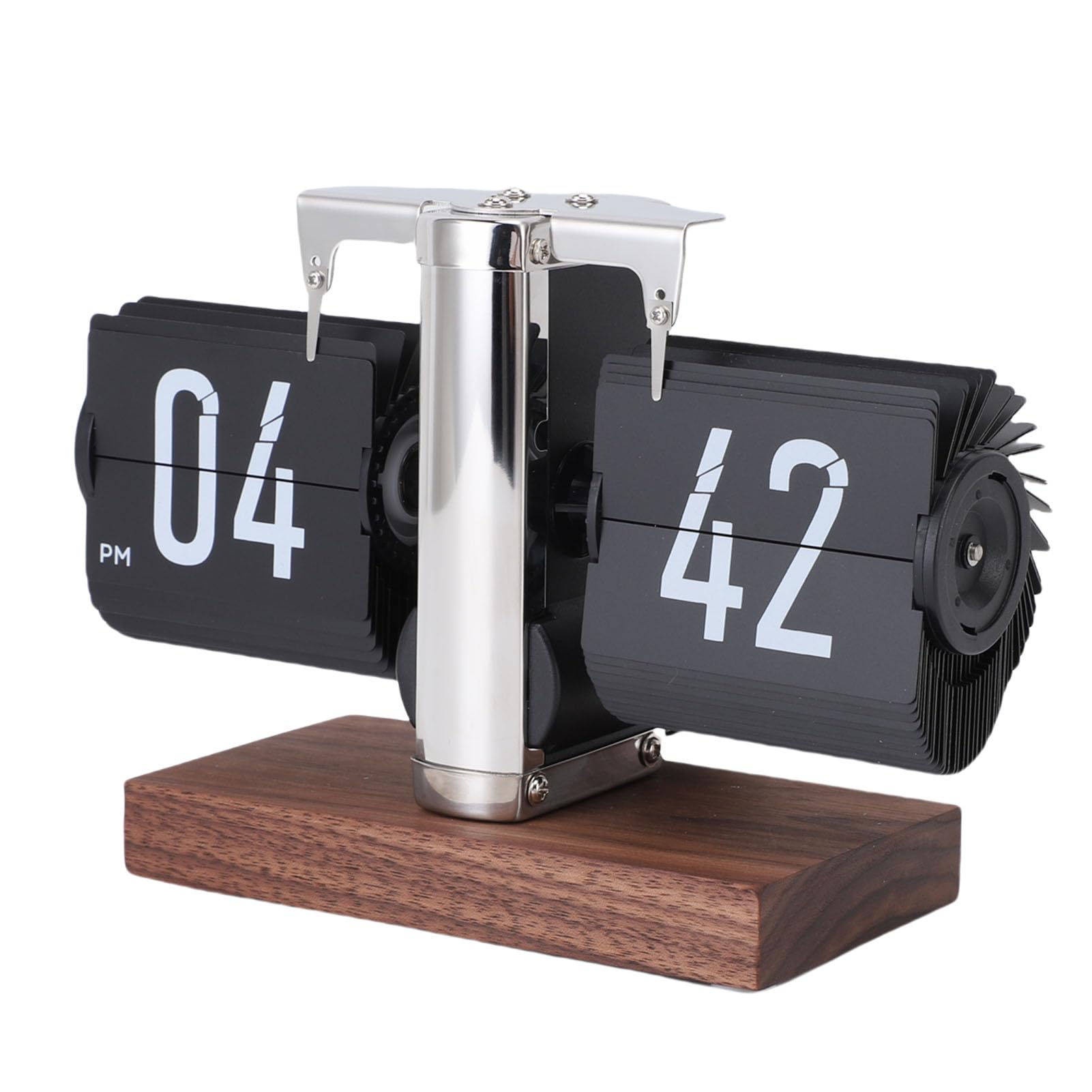 Orologio da Scrivania Vintage con Ribaltamento Automatico, (Nera)