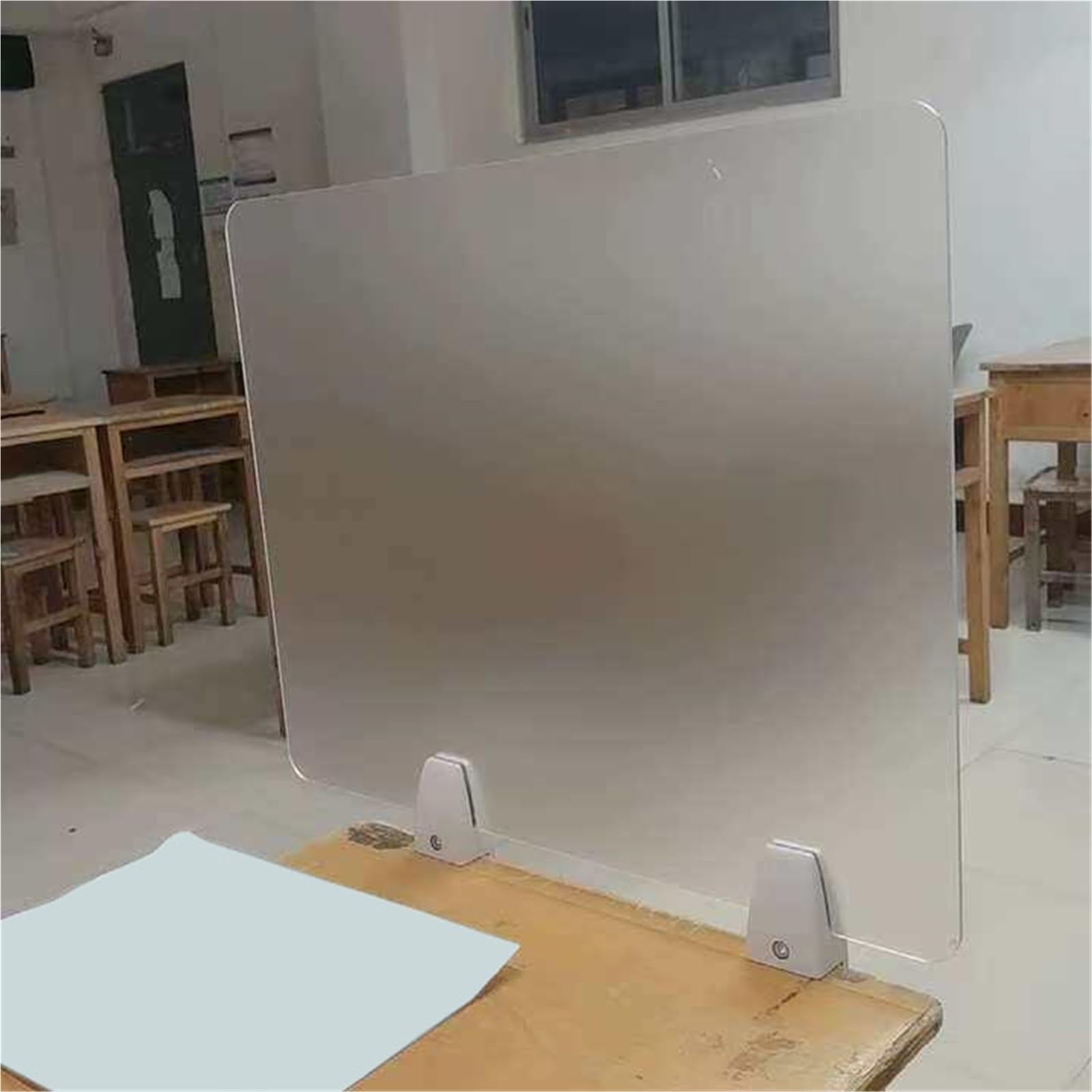 GJZQDKX Translucent Desk Divider 30x70cm, Semi-Transparent Frosted Tabletop Panel for Office, Study, Home, 2-Pack, Ideal Workstation Privacy Screen