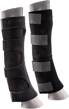 Country Pride 6 Pocket Ice Boots for Horses, Neoprene with Nylon Ice Pockets, Covers Knee to Coronet Band, Adjustable Hook-and-Loop Straps, Pair for Post-Workout Recovery and Injury Prevention