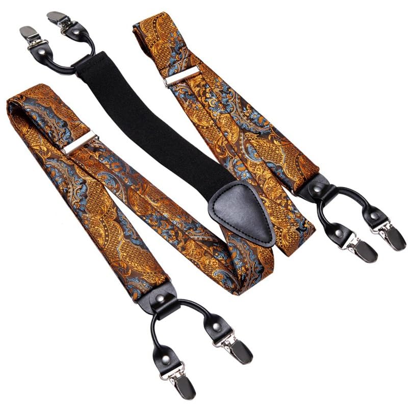 Conjunto de Tirantes de Seda para Hombre con 6 Clips y Accesorios miniatura 4