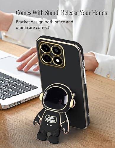 Miniatura 5 de Funda compatible con Honor X8a con chapado creativo de astronauta y caricatura, rosa, para Honor X8a, funda de teléfono de silicona a prueba de