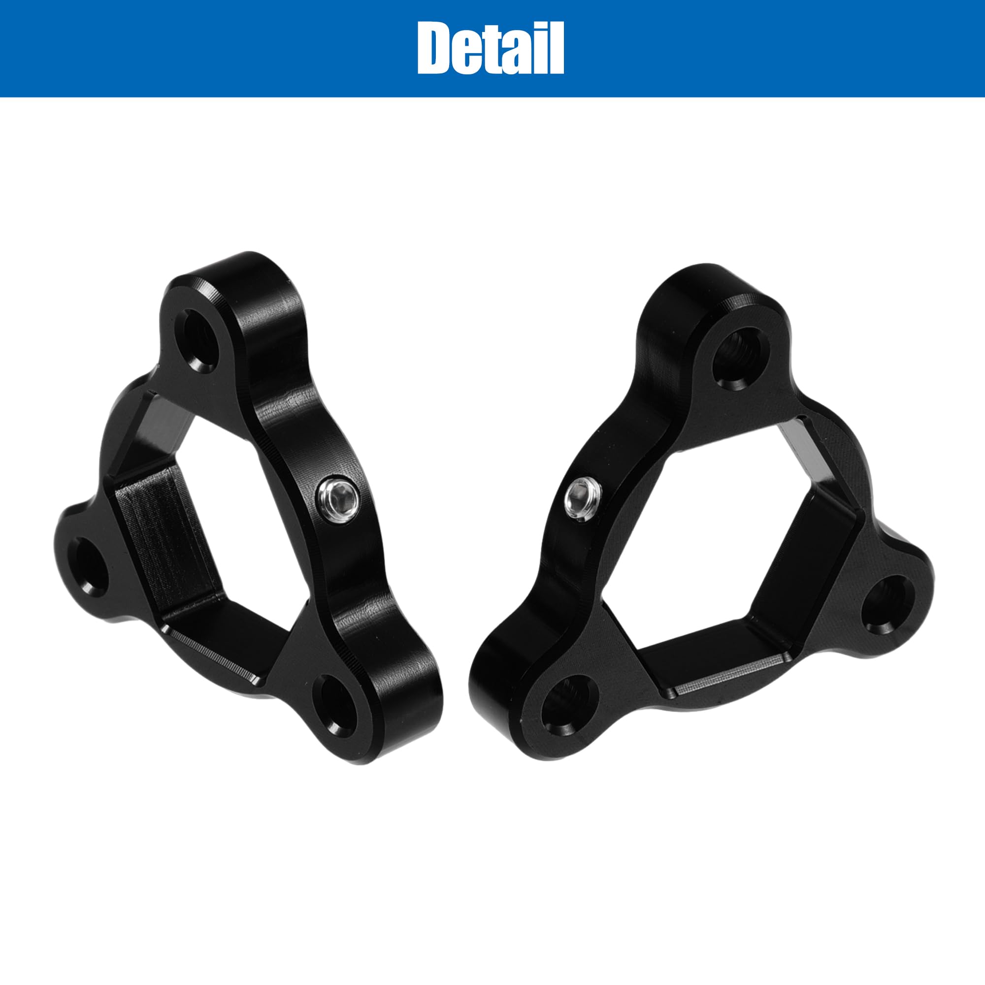 Motoforti 22mm Regolatori di precarico forcella CNC in lega di alluminio nero per la maggior parte delle motociclette - Confezione da 2