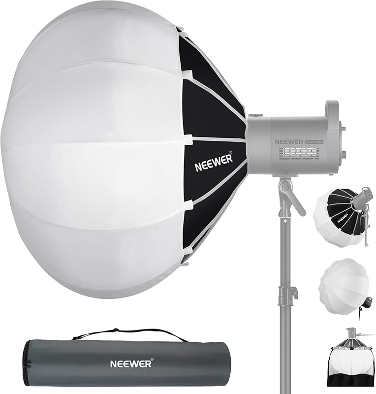 35"/90cm Lantern Softbox One Step Quick Release, 360° Light Diffuser with Skirt, Bowens Mount for Video Lights CB60 CB100 CB150 Compatible with Aputure 600d Amaran 60x Godox SL60W, NS90L