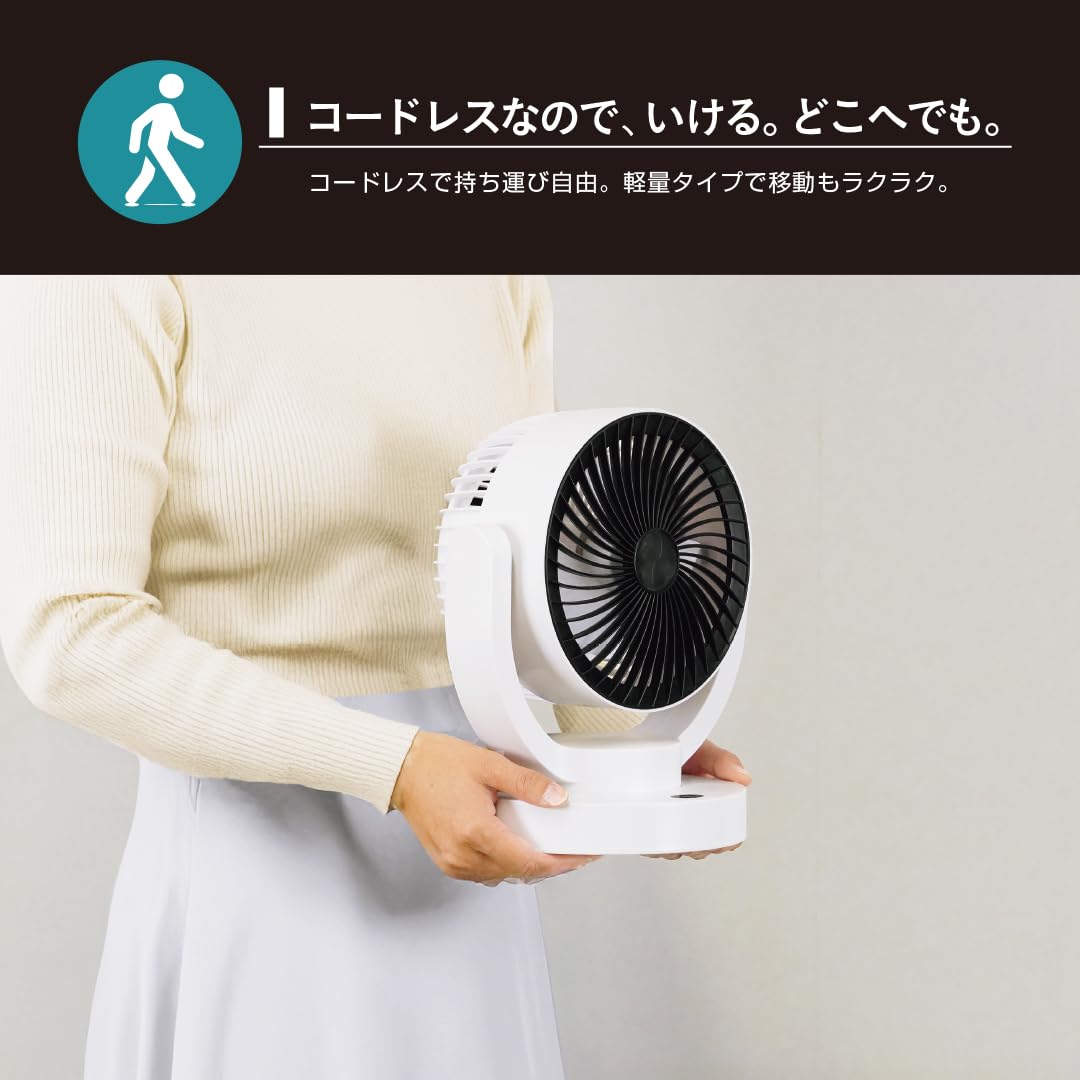 Amazon | カクセー サーキュレーター 縦22.7cm×横18.2cm×高さ26.4cm