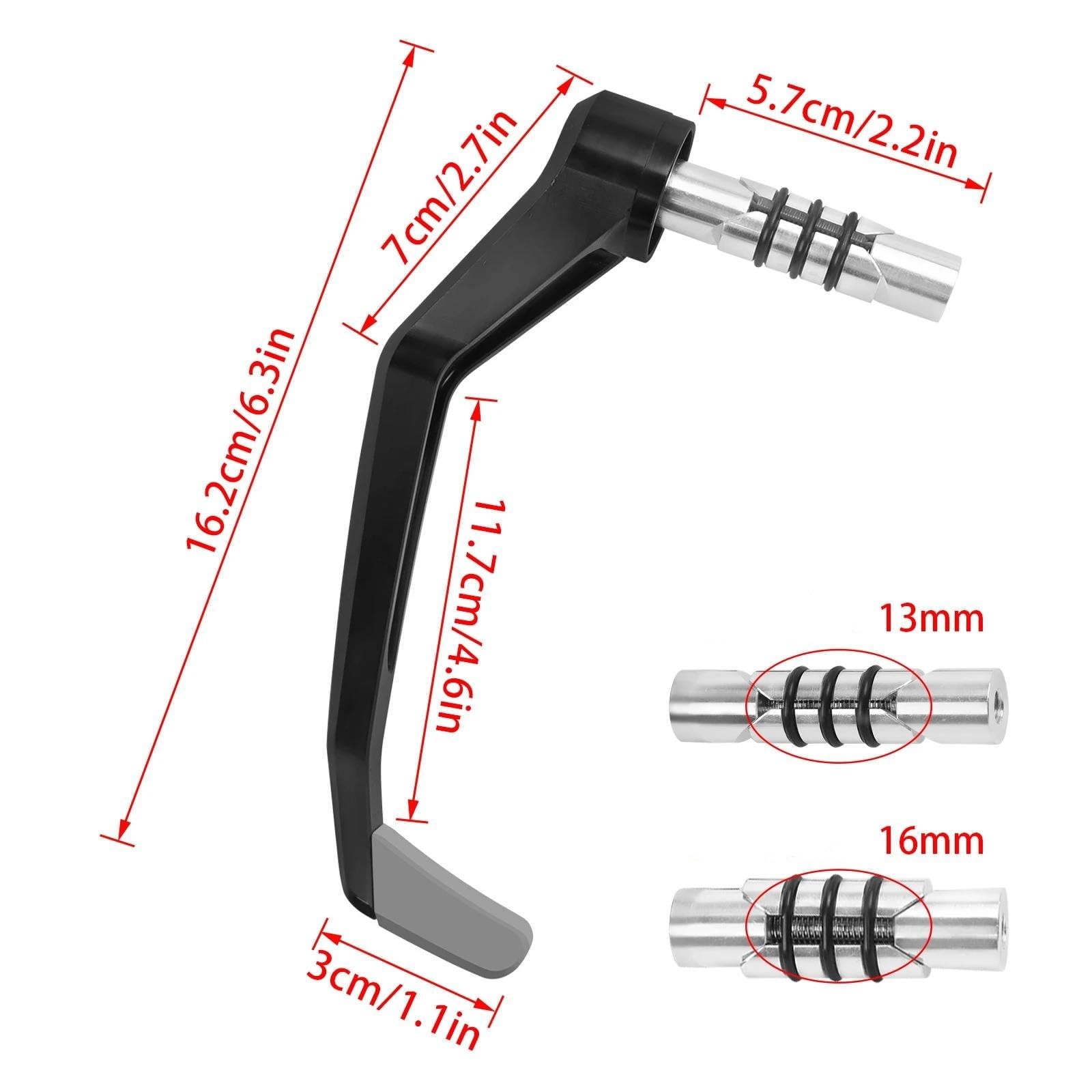 Universal para Manillares De 7/8" (22 Mm) para Motos Deportivas Calle Puños Palancas Freno Y Embrague Guardamanos Protector(Rojo)