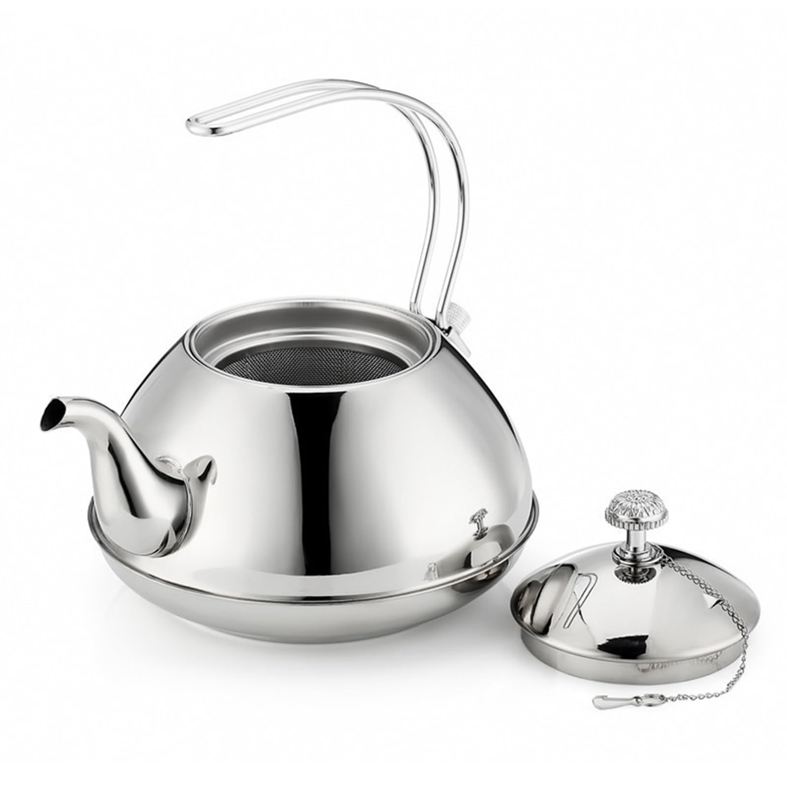 Kettle with Infuser, Camping Coffee & Tea Pots, Stove Teapot, Household Stainless Steel Teapot(1.5L)