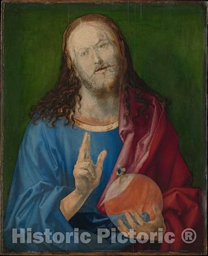Historic Pictoric Art Print  Albrecht Dürer - Salvator Mundi  Vintage Wall Décor  08in x 10in