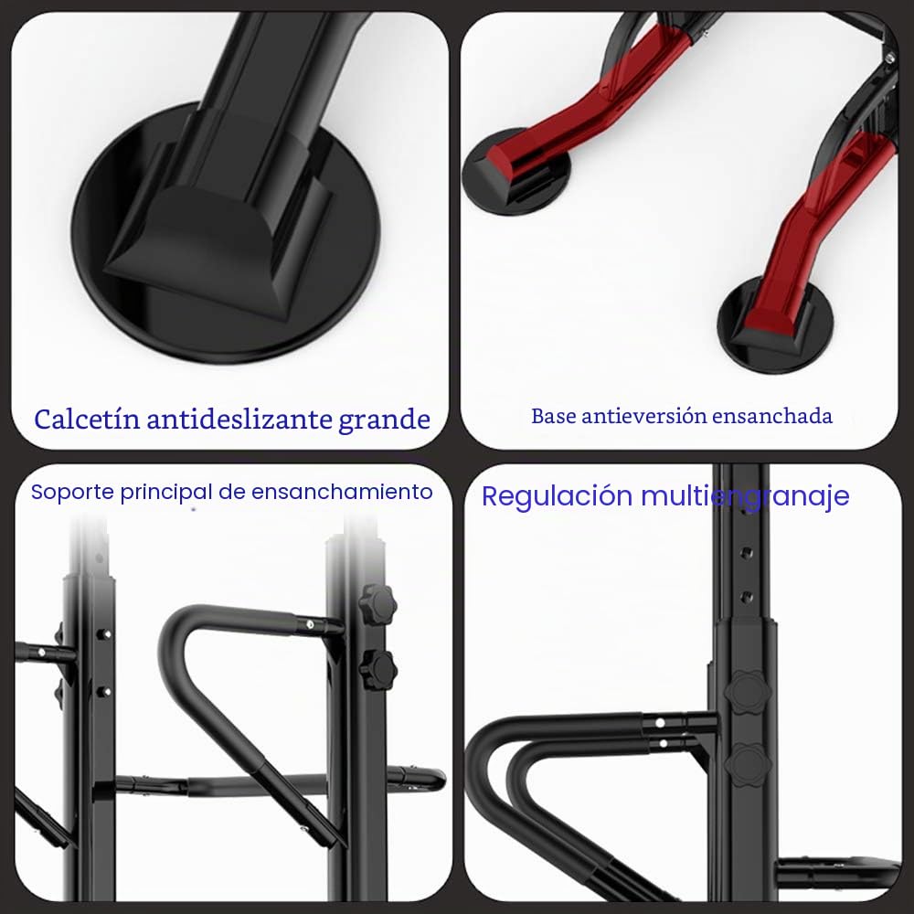 soges Barra de tracción Ajustable estación de tracción de Altura Ajustable Power Tower Silla Romana de Entrenamiento físico en casa Dip estación de Entrenamiento de Fuerza Fitness
