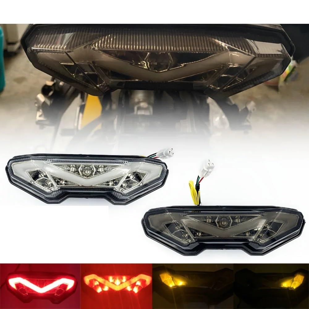 Moto Faros Freno Trasero​ Luz trasera LED intermitente para