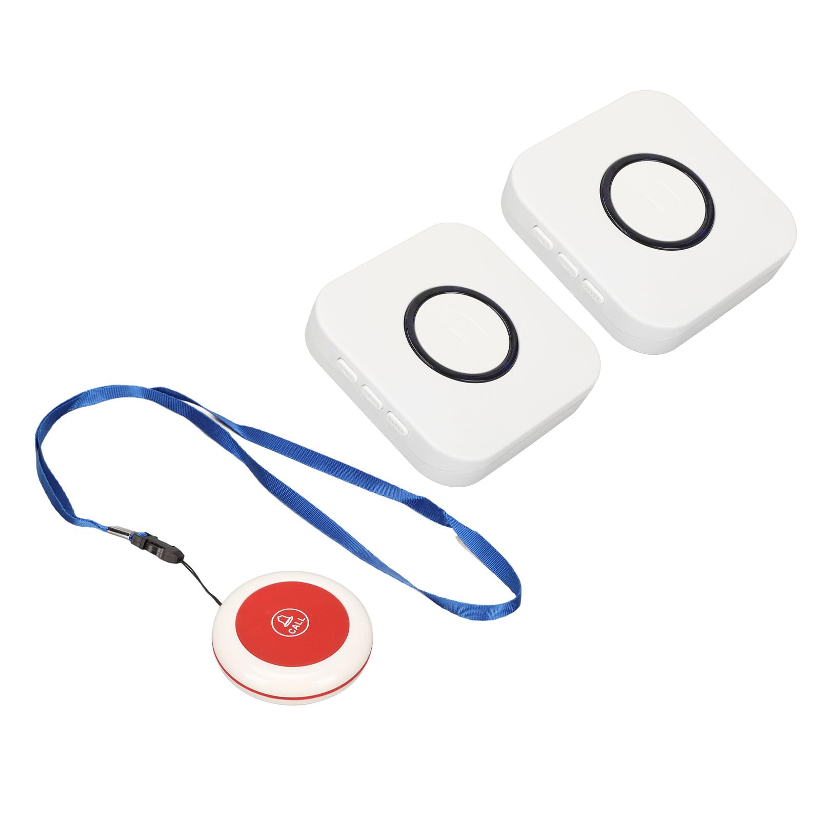 SOS Call Adjustable Volume 433MHz Nurse Pager Remote Easy Pairing 2 for 1 for Nurse Alarm System