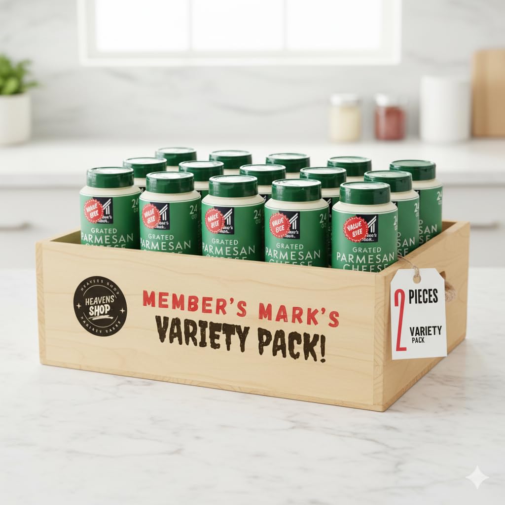 Real Milk Member''s Mark Grated Parmesan Cheese, 24 oz. Variety Pack (Pack of 2)