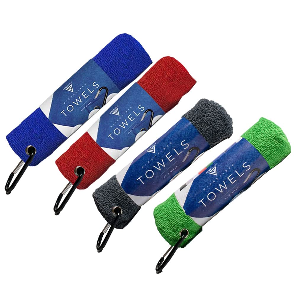 VIPERGOLF Microfiber Multicoloured Quick Dry Sports Towel with Clip, Mega Absorbent Fiber (40 cm X 60 cm), Fast Drying, Small Workout Gear for Body Sweat, Cleaning, Working Out (Pack of 4 Combo) (B0BW3ZD2QB) Amazon Price History, Amazon Price Tracker