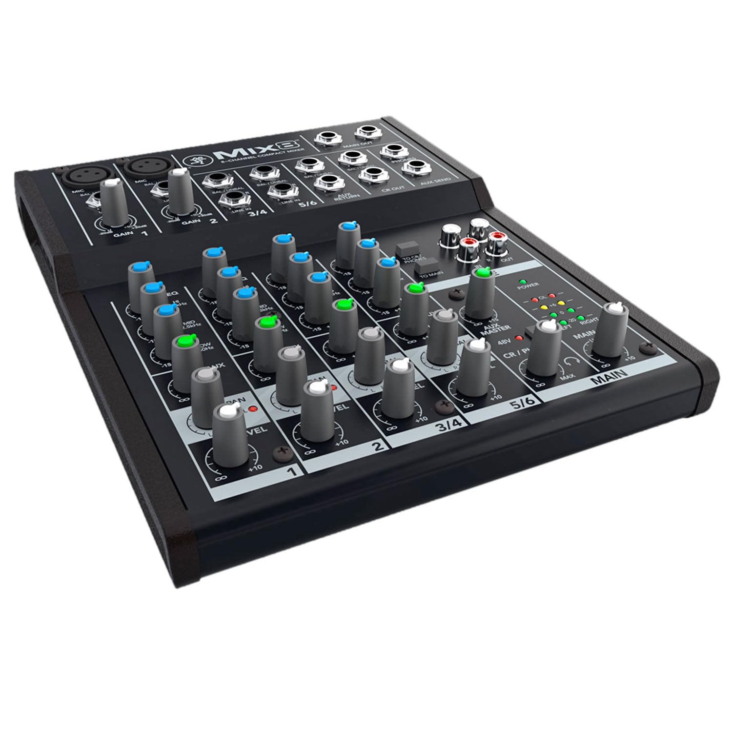 Mackie Mix8 8-Kanal Analog-Mixer Mischpult mit Kopfhörer