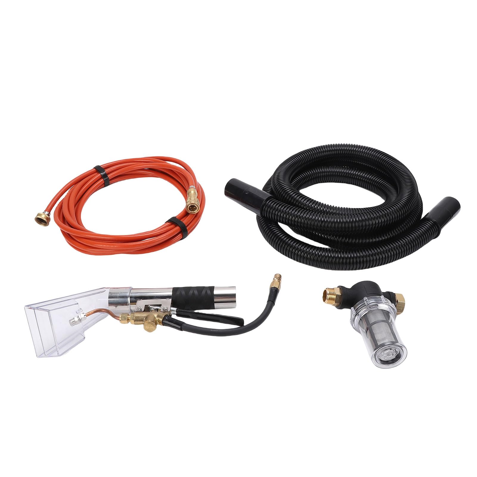 JTLB Kit de limpieza de alfombras, potente limpiador de muebles con succión eficiente para tapicería, sofás, colchones, coches y más, kit de manguera de aspiración
