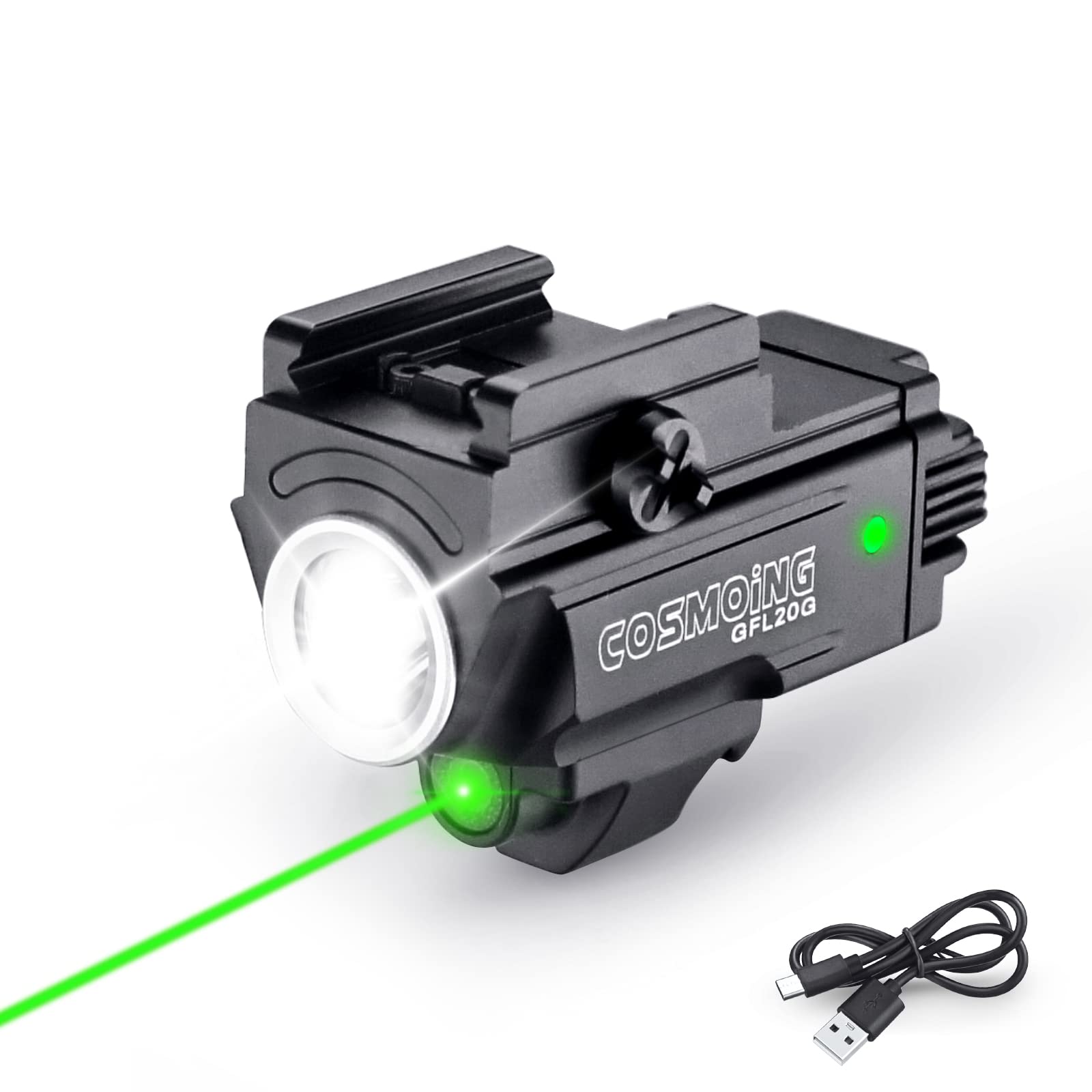 Buy COSMOING Green Laser Light Combo, 800 Lumen USB Rechargeable