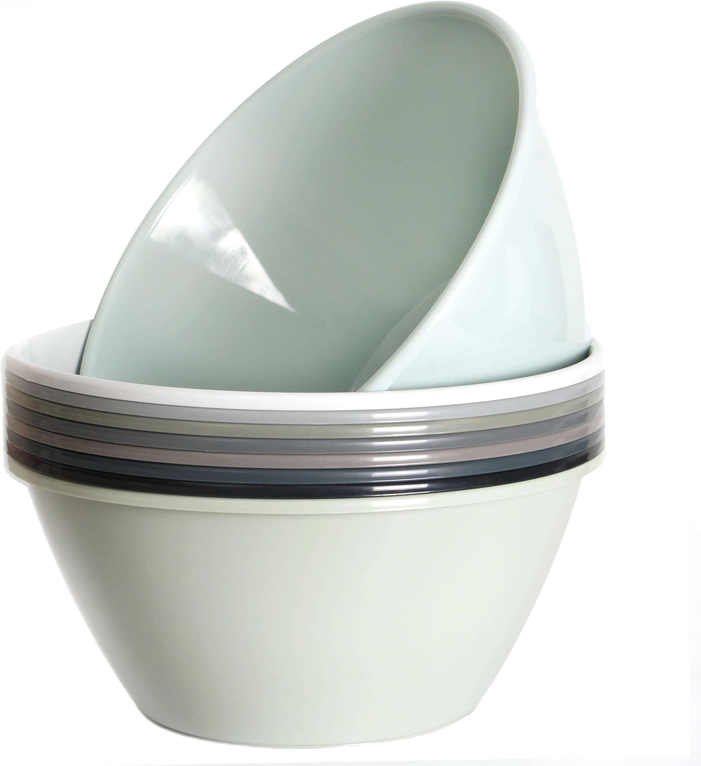Youngever9 Pack 3500ML Plastic Mixing and Serving Bowls, Re-usable Large Popcorn Bowls, Salad Bowls, Chip and Dip Serving Bowls, Set of 9 (Urban)