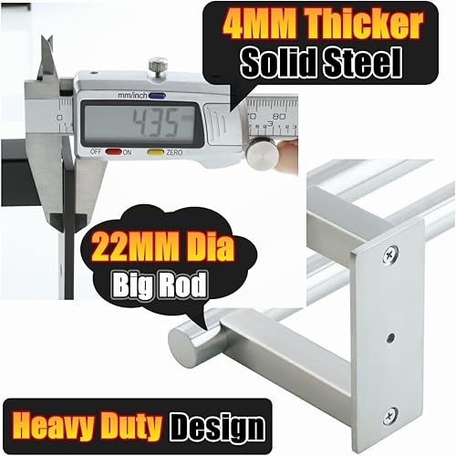 Miniatura 3 de Alise Toallero doble para baño, soporte para toallas de pared de 24 pulgadas, toalleros para baño, colgador de toallas de acero inoxidable SUS304,