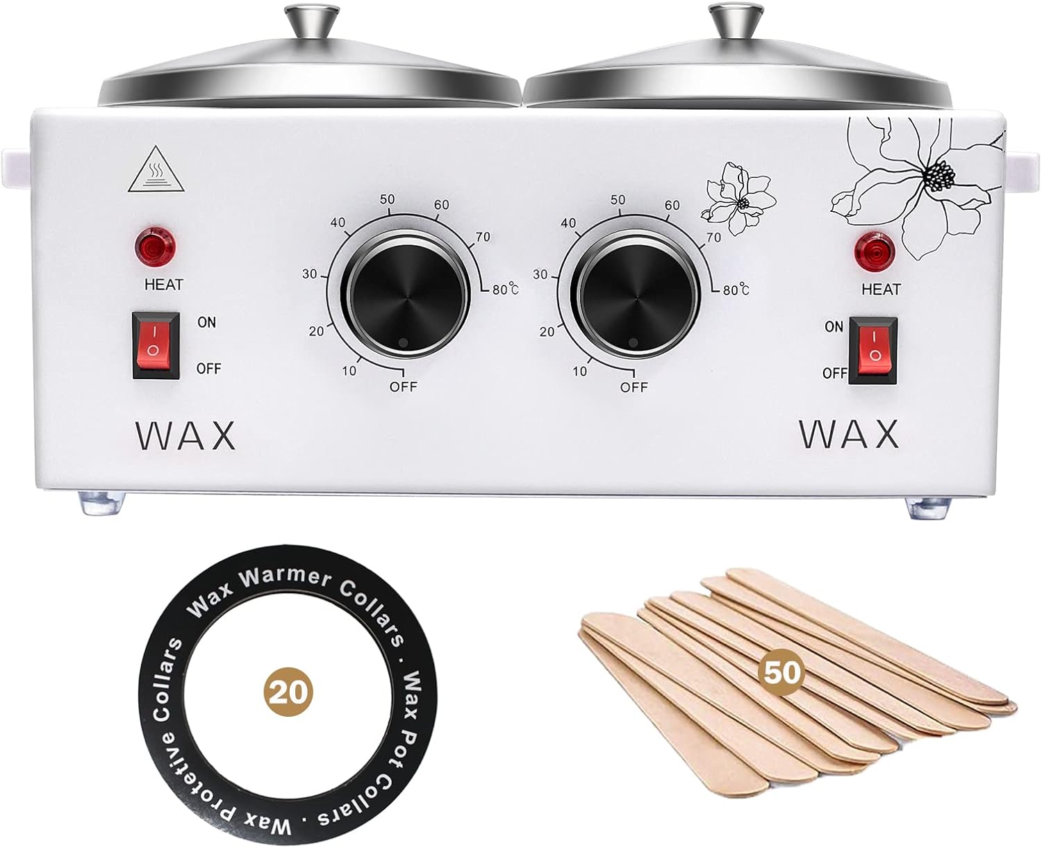 Double Wax Warmer Professional Electric Wax Heater Machine for Hair