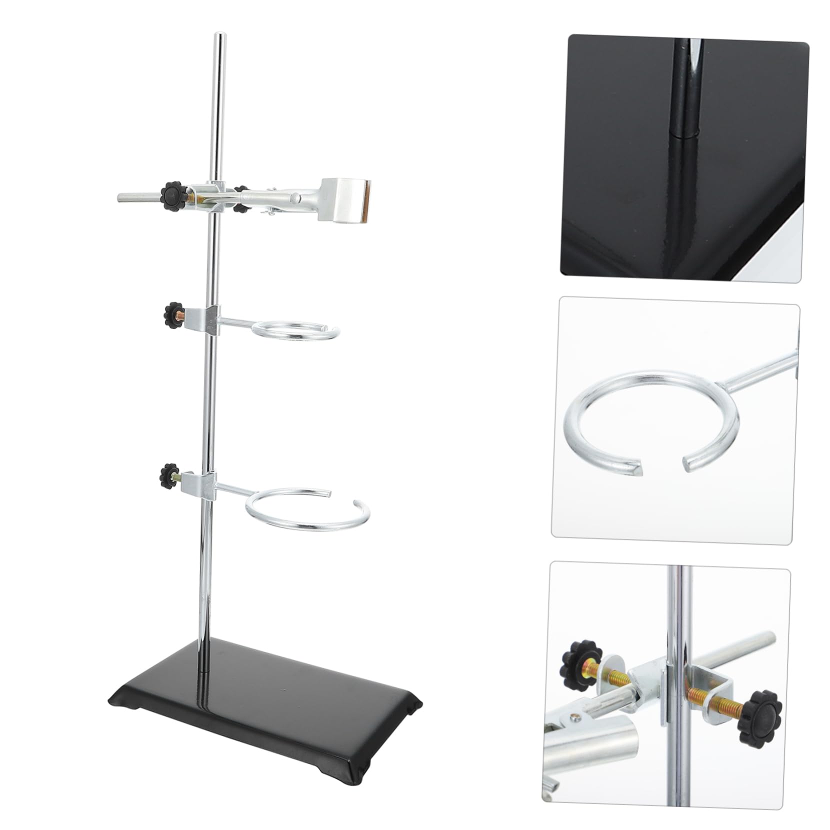 Hemobllo 1pezzi Supporto in Ferro Da Laboratorio Base Quadrata Morsetto Per Pallone in Metallo Attrezzatura Chimica Laboratorio Supporto Metallico Robusto Kit Forniture