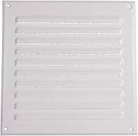 Vista 30 de Vent Systems – 3.35 x 9.84 pulgadas (interior) rejilla de ventilación de aire rectangular de metal blanco para alero, cubierta de rejilla, deflector