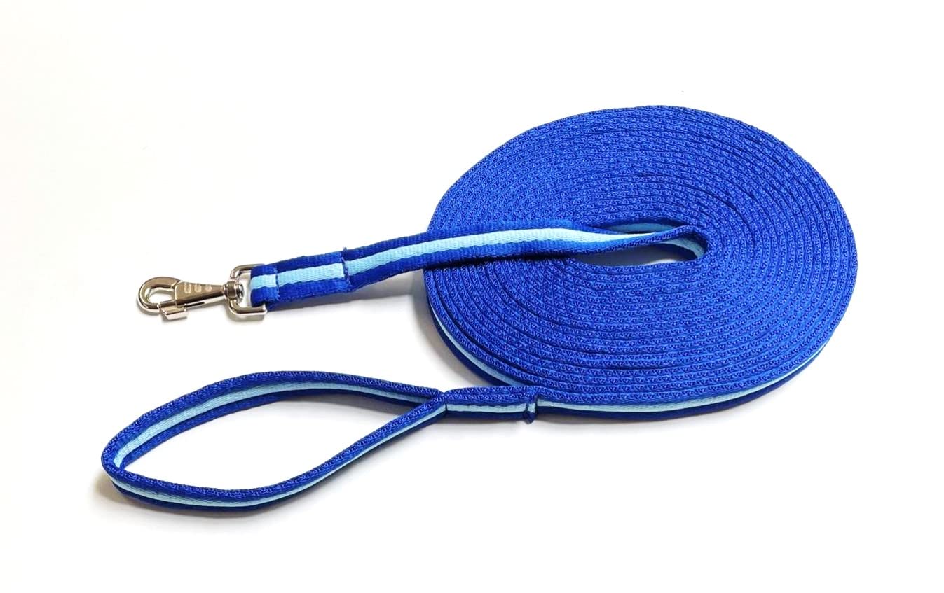 Horse Lunge Line/Large Dog Training Walking Lead Leash 25mm Padded Air Webbing Strong Very Soft Durable (20ft, 6 Metres) (Royal Blue/Sky Blue) — image 1