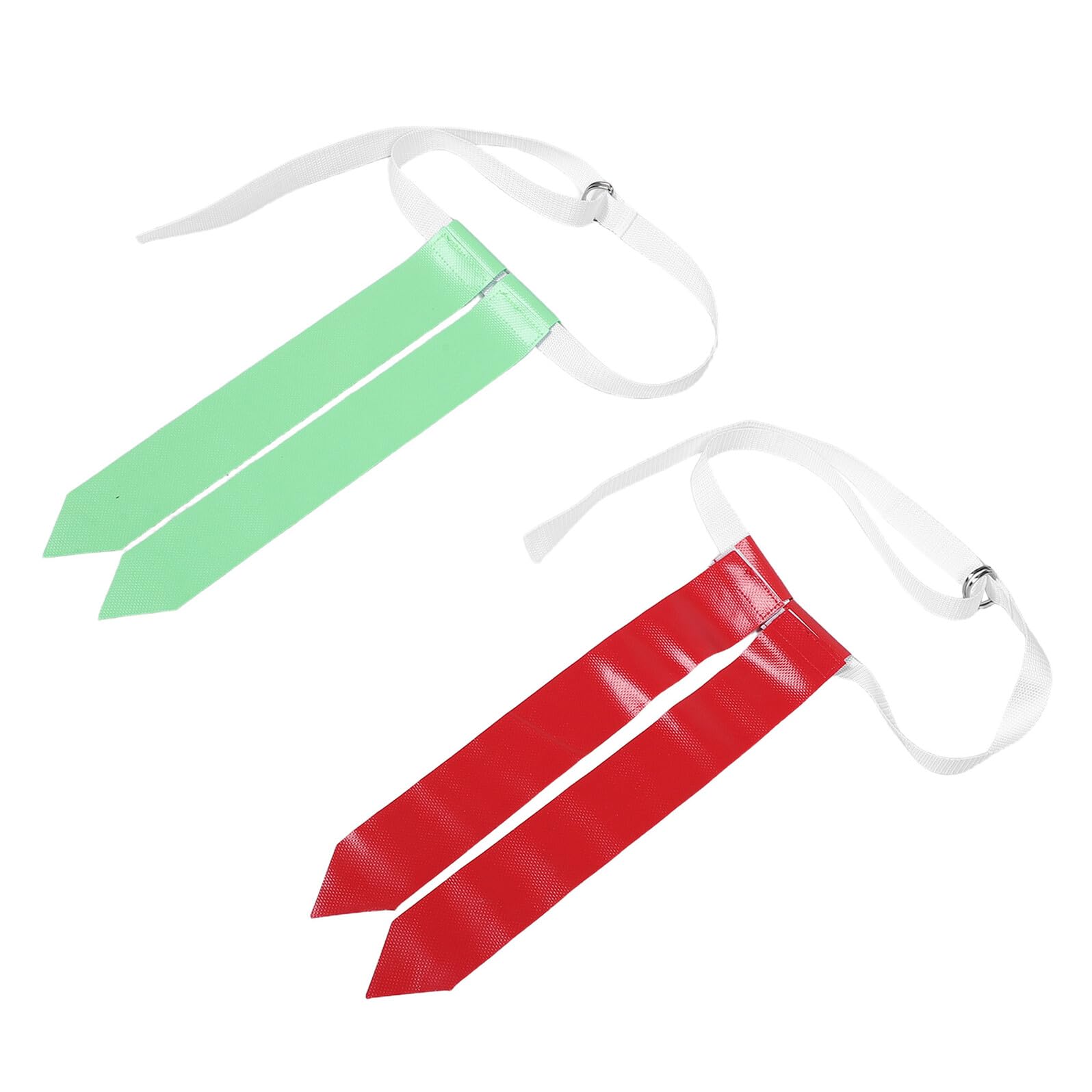TOYANDONA Cinturones Ajustables de Fútbol Bandera para Adultos y Jóvenes 14 Piezas con Banderas Desmontables Rojas y Verdes Cinturón con Hebilla Doble D y Cierre de Gancho y Bucle