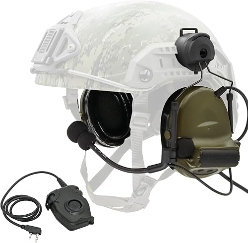COMTA 2 auriculares tácticos con U94 PTT 2pines, para airsoft, caza, al aire libre, auriculares con cancelación de ruido