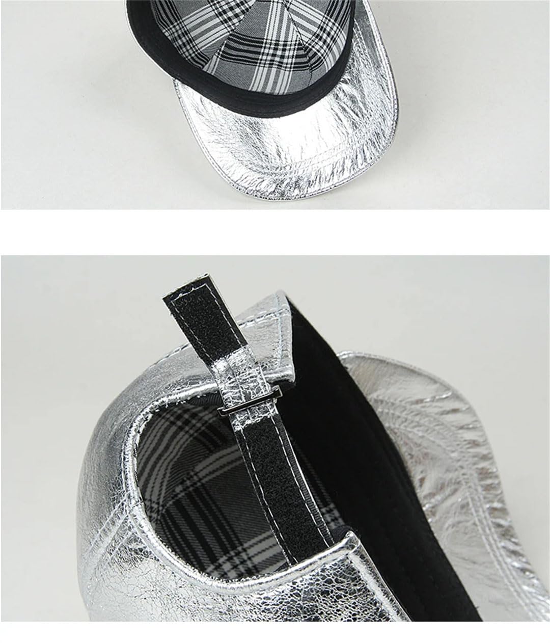Gorra de béisbol unisex de piel auténtica para hombre y mujer, para exteriores, brillante