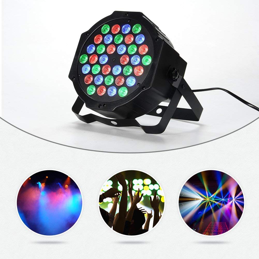 Litake LED Par Strahler, RGB 36 LED Bühnenlicht Scheinwerfer 2 Stück Discolicht Partylicht Fernbedienung DMX Ton Aktivierter für Stage DJ Party Show Bar Halloween Weihnachten