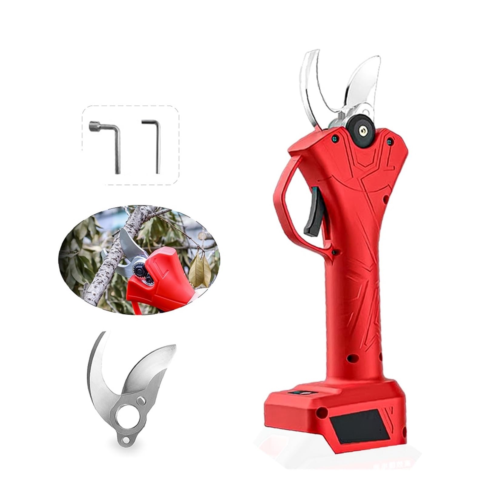 Potatori Elettrici, Cesoie Elettriche Senza Spazzole, Strumenti for Potatura Bonsai di Alberi da Frutto da Giardino Senza Fili, Adatti for 18V/21V(388VF-1)