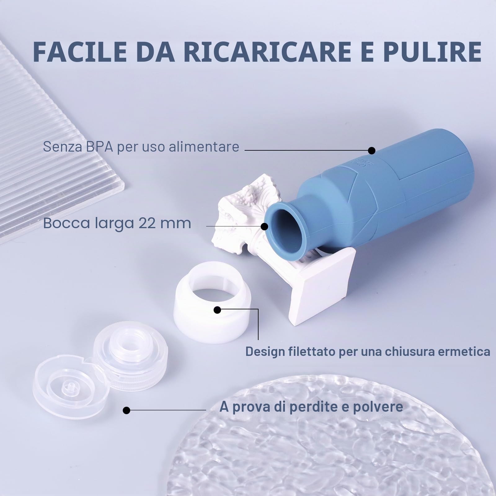 FADVAN Set Contenitori da Viaggio per Liquidi - 4pcs Flaconi da Viaggio in Silicone 100 Ml - Boccette per Porta Profumo,Doccia Shampoo,Detersivo, Accessori Utili (Morandi)