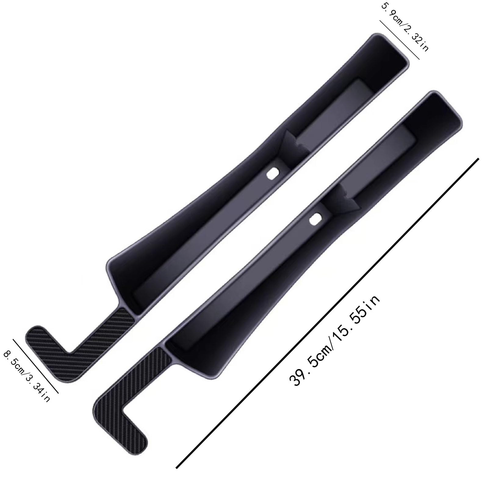 Sufeasdf Car Seat Gap Filler Organizer 2 Pack, Gap Filler Organizer For Car, Between Seats And The Console To Stop The Small Items From Dropping (Black)
