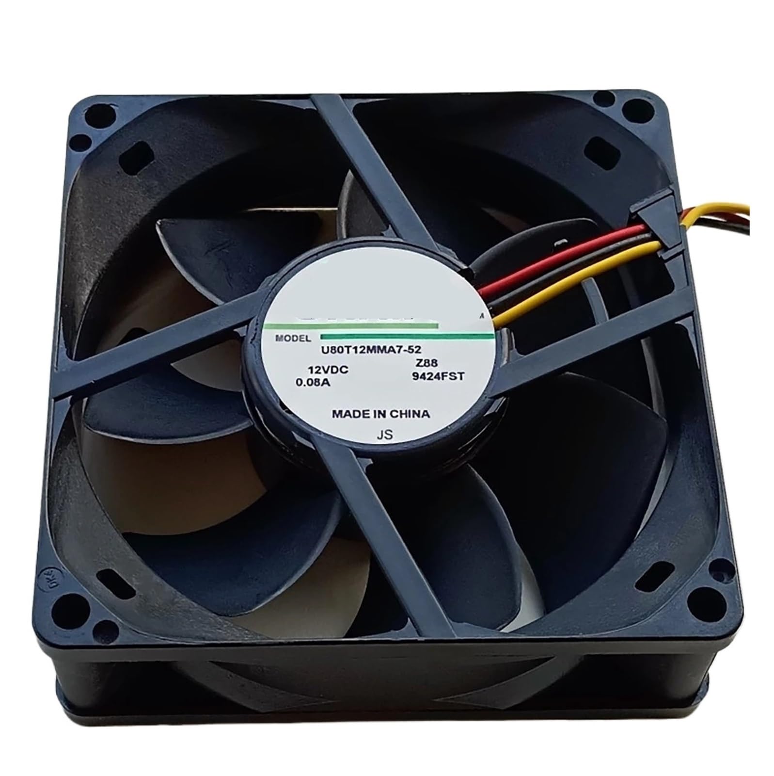 UWUKCJOKQ U80T12MMA7-52 12V 0.08A 8025 3-Wire Fan