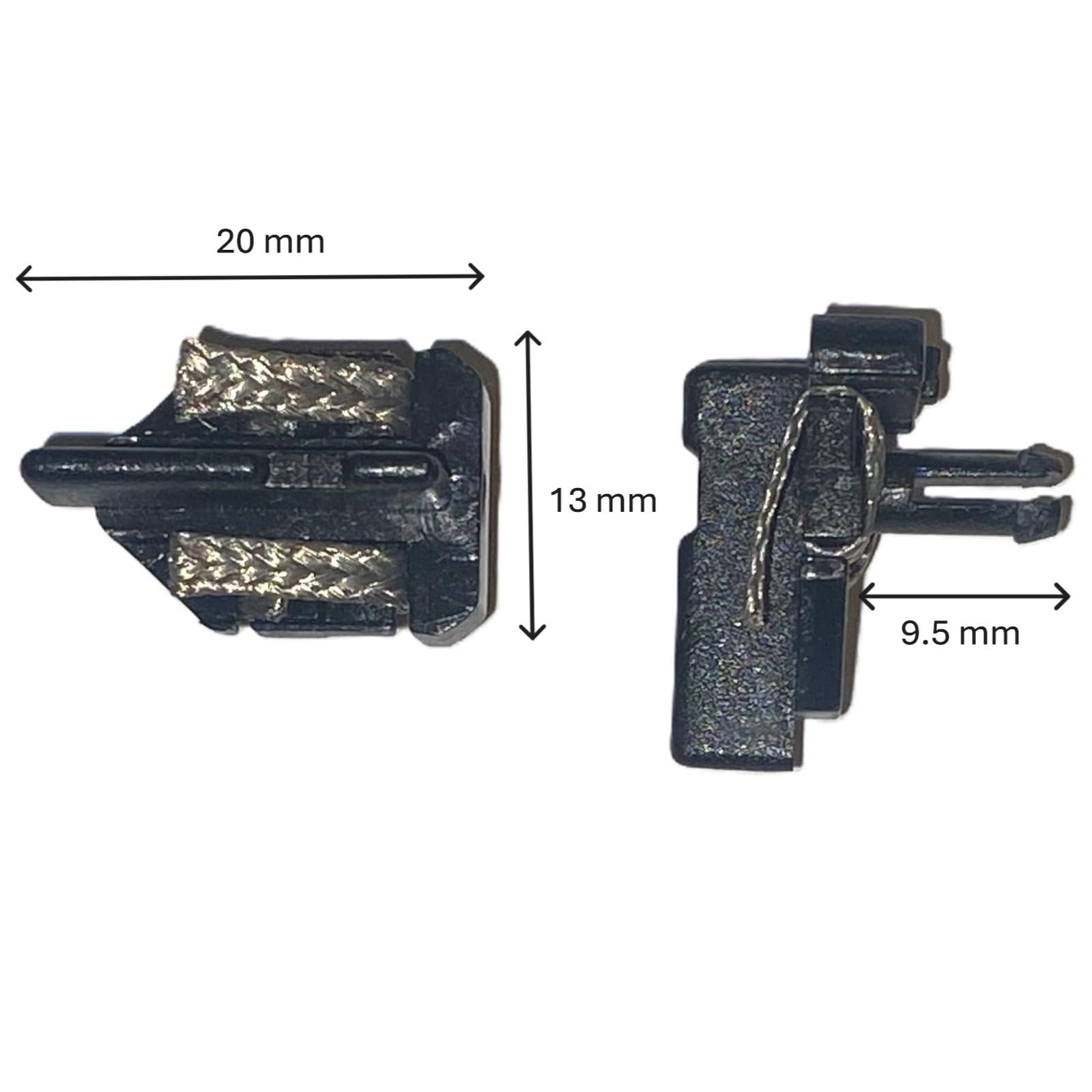 SSC Slot Cars Lot de 4 lames de guidage faciles à installer avec tresses et 8 œillets Compatible avec les modèles de voitures à fente Scalextric, accessoires de bricolage avec tresse